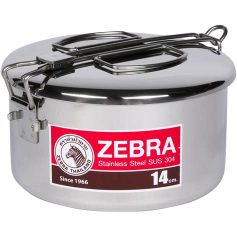 zebra 152314 stainless steel food box|zebra food box and pan.